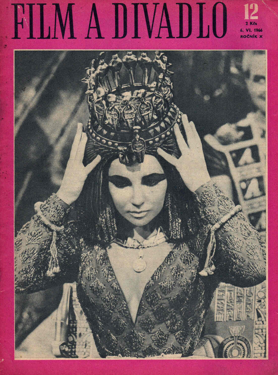 FILM A DIVADLO magazine side cover Issue 12 6 June 1966