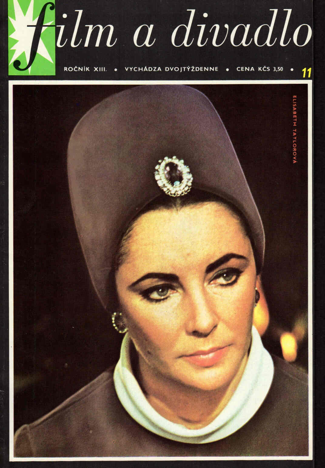 FILM A DIVADLO magazine side cover Issue 11  1969