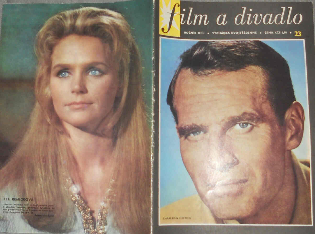 FILM A DIVADLO magazine side cover Issue 23  1969