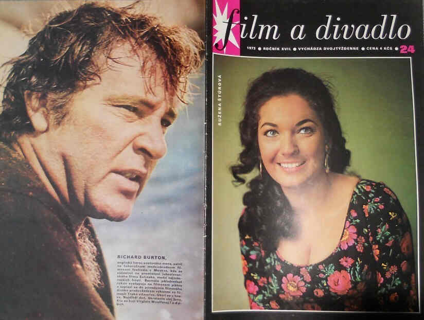 FILM A DIVADLO magazine side cover Issue 24  1973