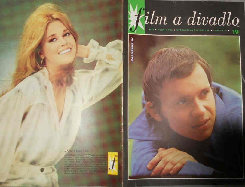 FILM A DIVADLO magazine side cover Issue 19  1975