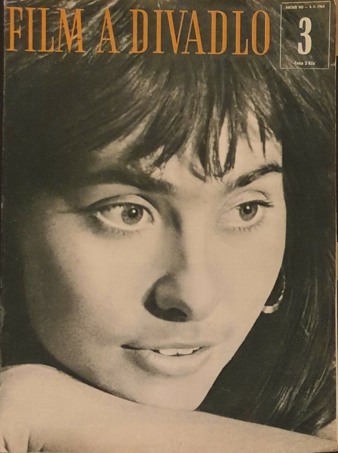 FILM A DIVADLO magazine side cover Issue 3  February 1964