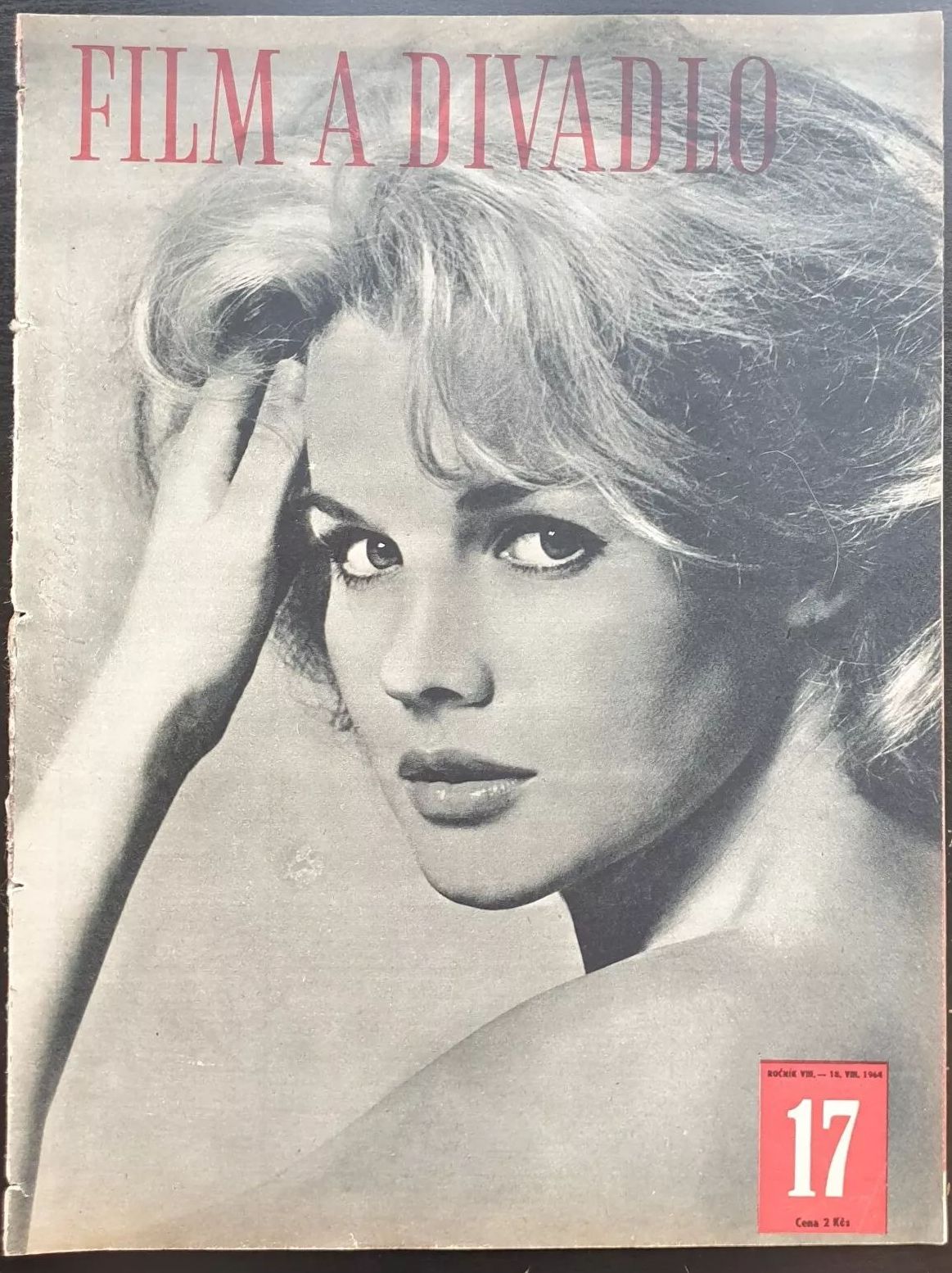 FILM A DIVADLO magazine side cover Issue 17  August 1964