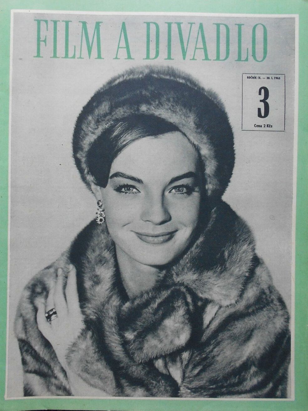 FILM A DIVADLO magazine side cover Issue 3 30 January 1965