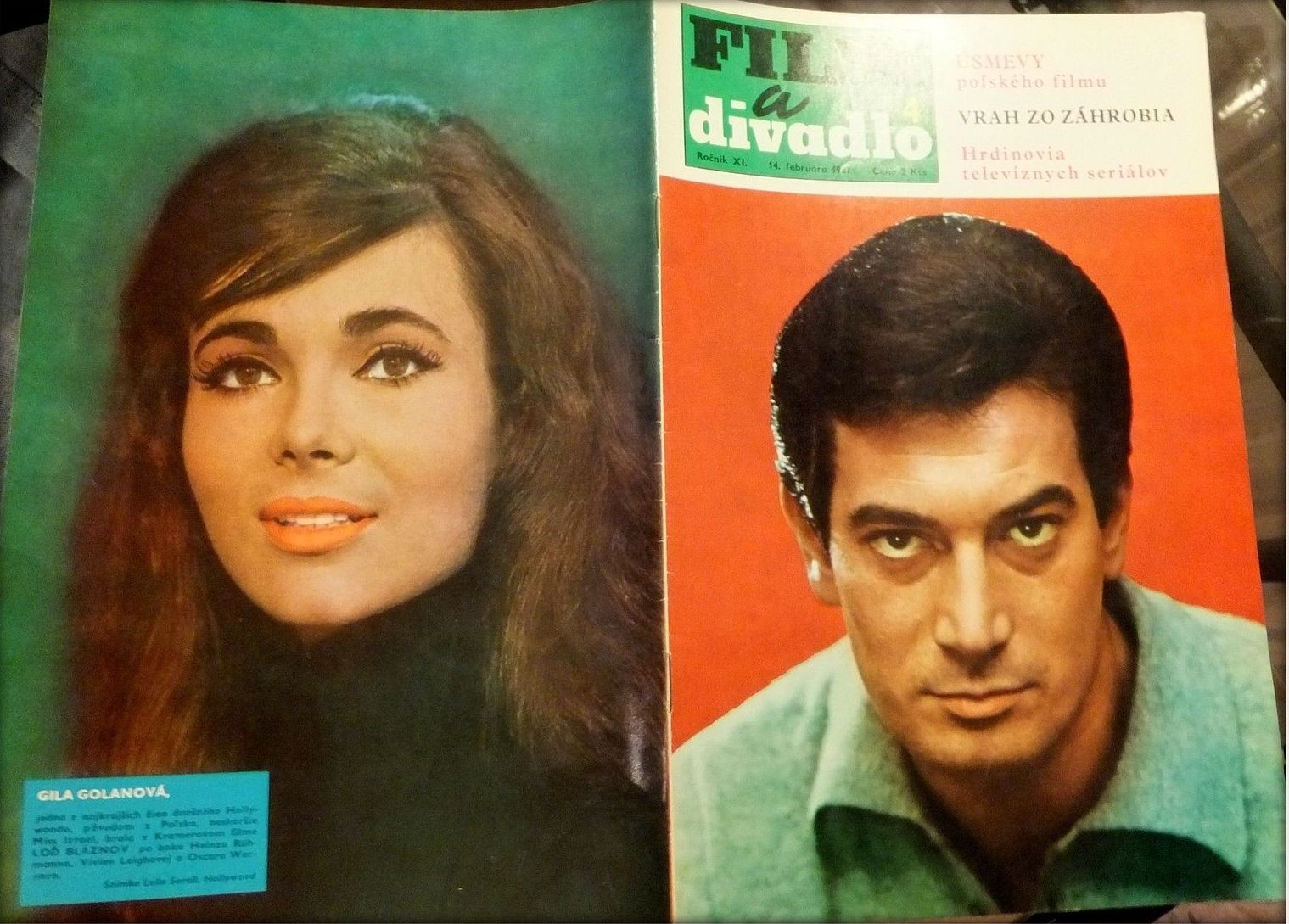 FILM A DIVADLO magazine side cover Issue 4  1967