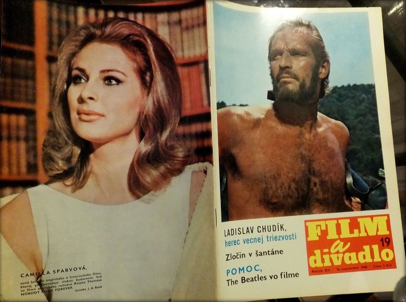 FILM A DIVADLO magazine side cover Issue 19  1968
