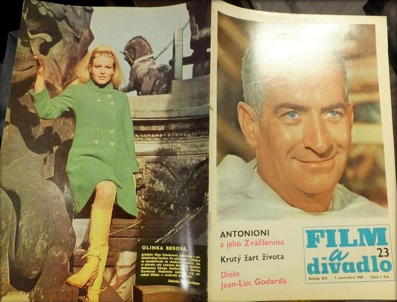 FILM A DIVADLO magazine side cover Issue 23  1968