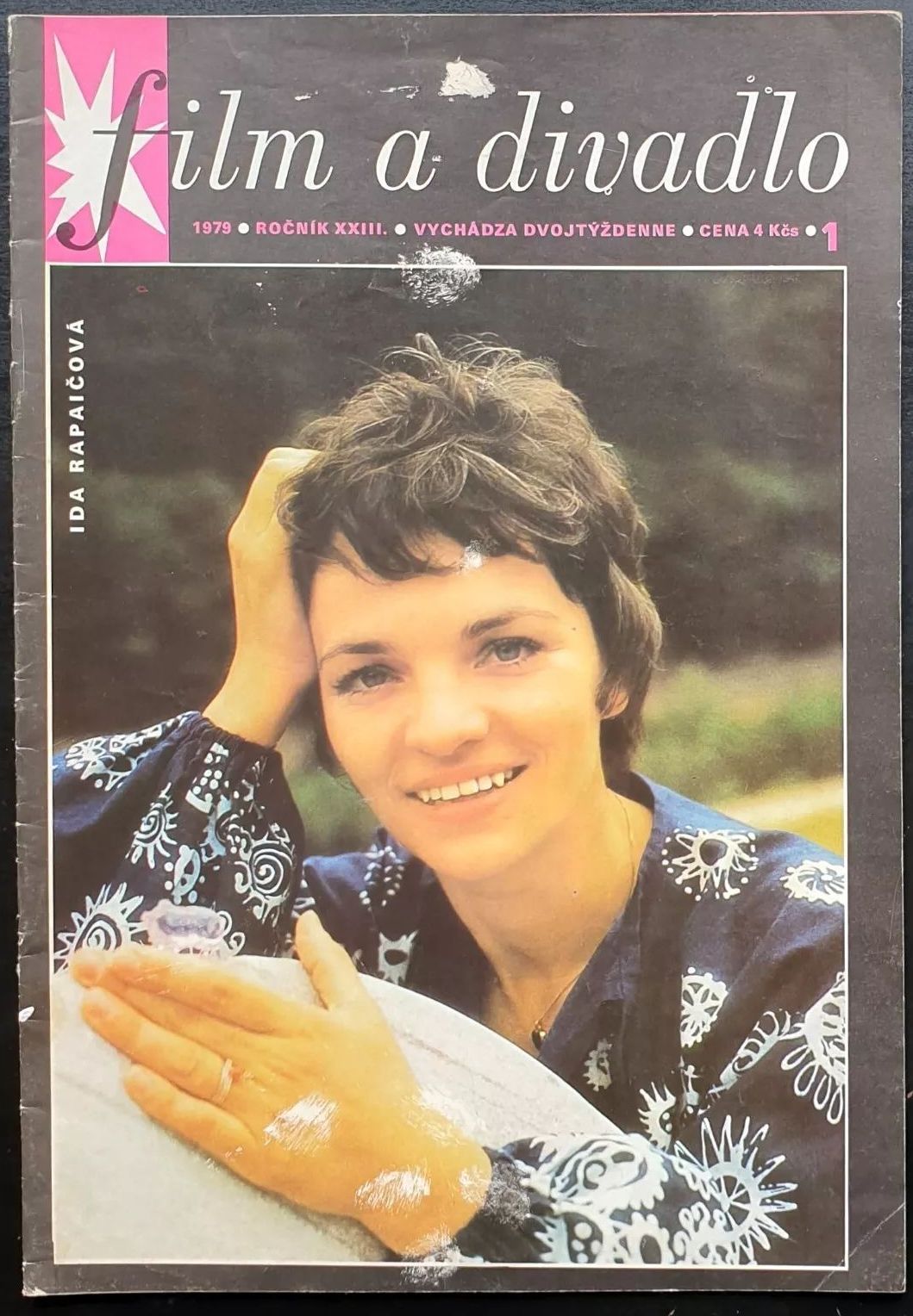 FILM A DIVADLO magazine side cover  January 1979