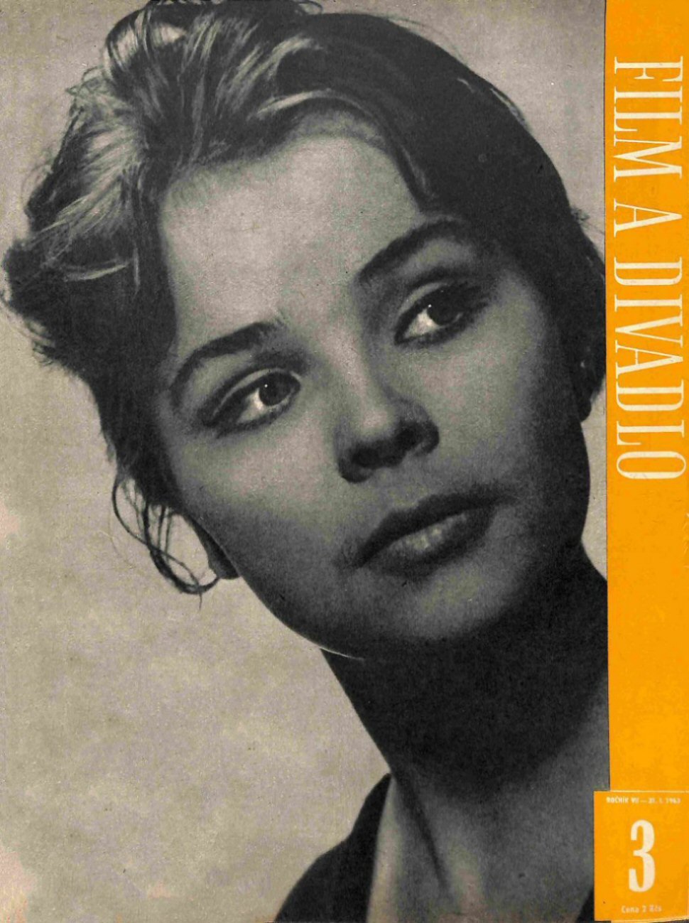 FILM A DIVADLO magazine side cover Issue 3 31 January 1963