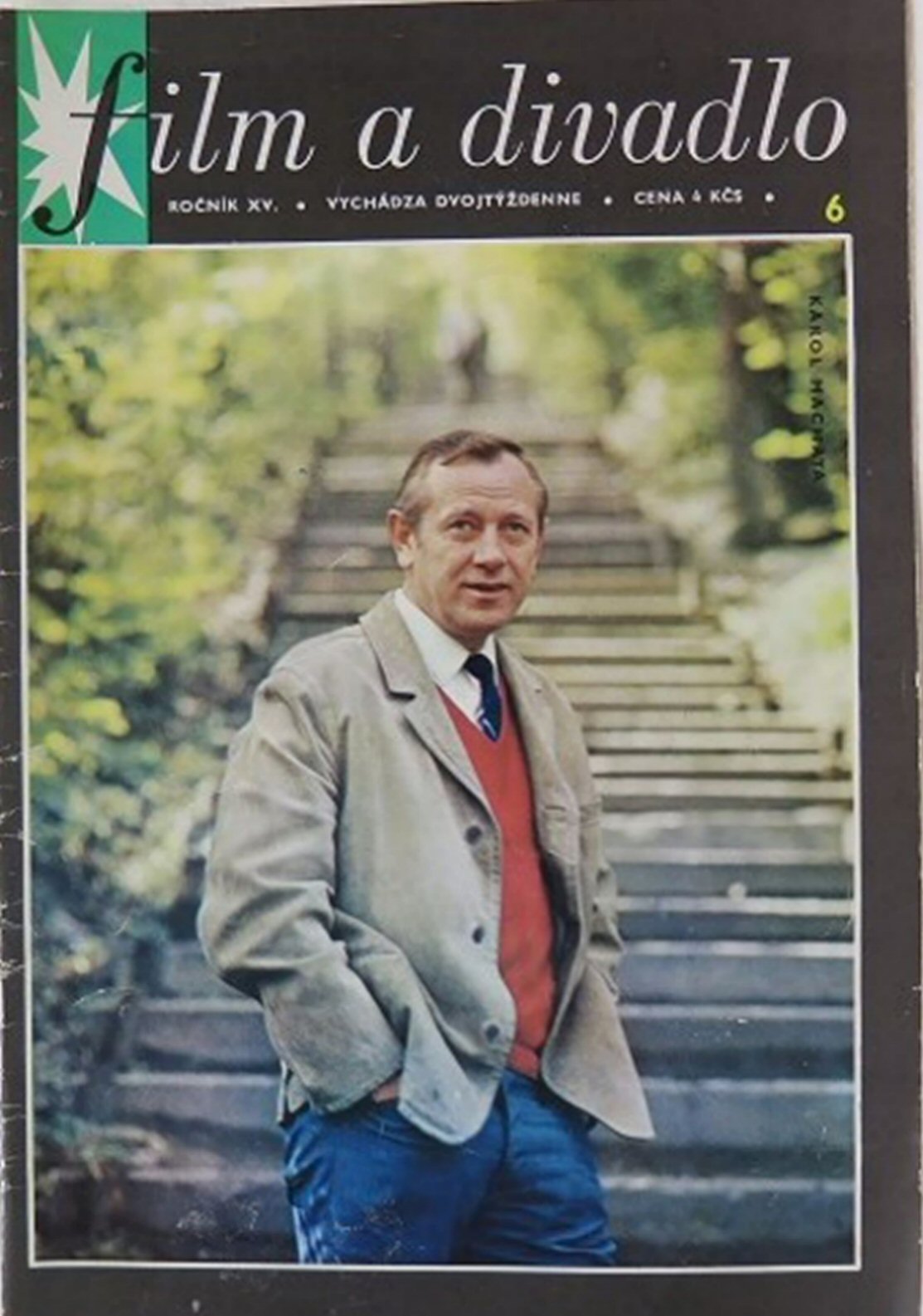 FILM A DIVADLO magazine side cover Issue 6   1971