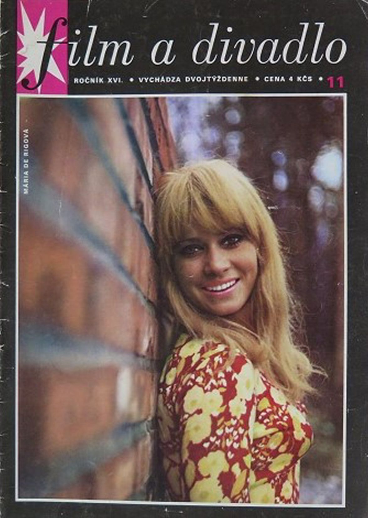 FILM A DIVADLO magazine side cover Issue 11   1972