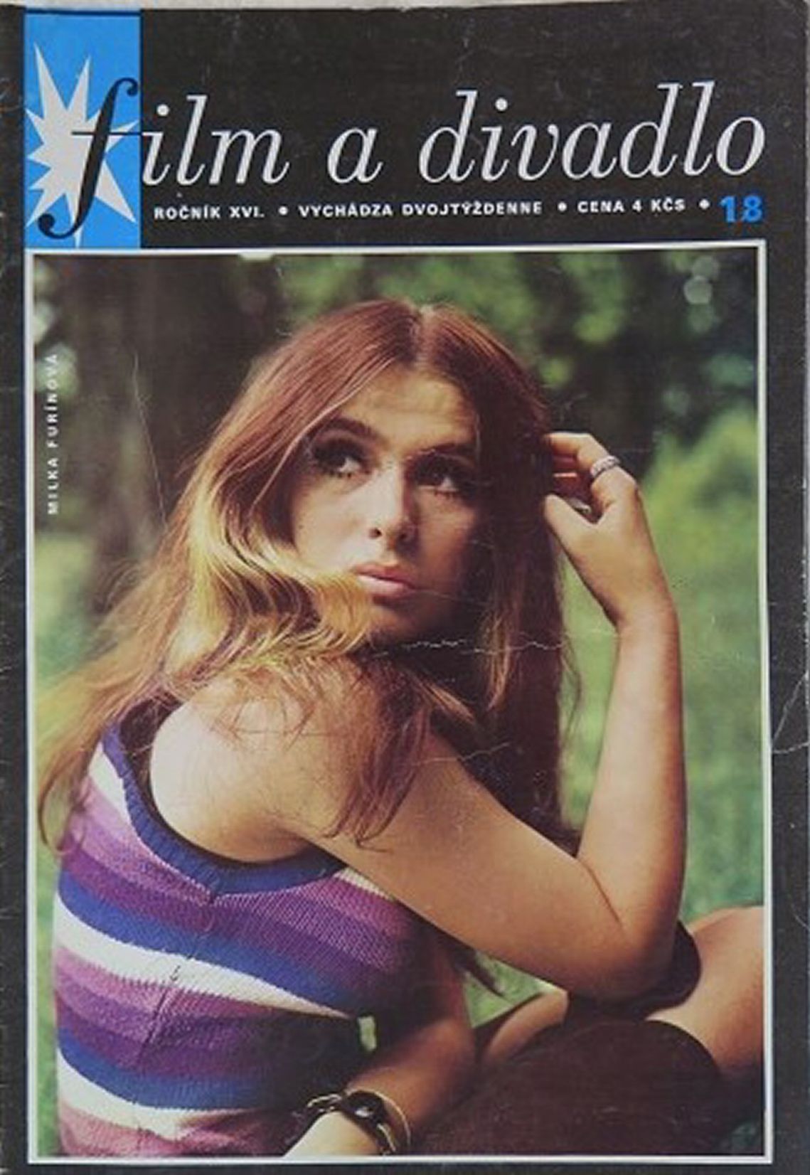 FILM A DIVADLO magazine side cover Issue 18   1972