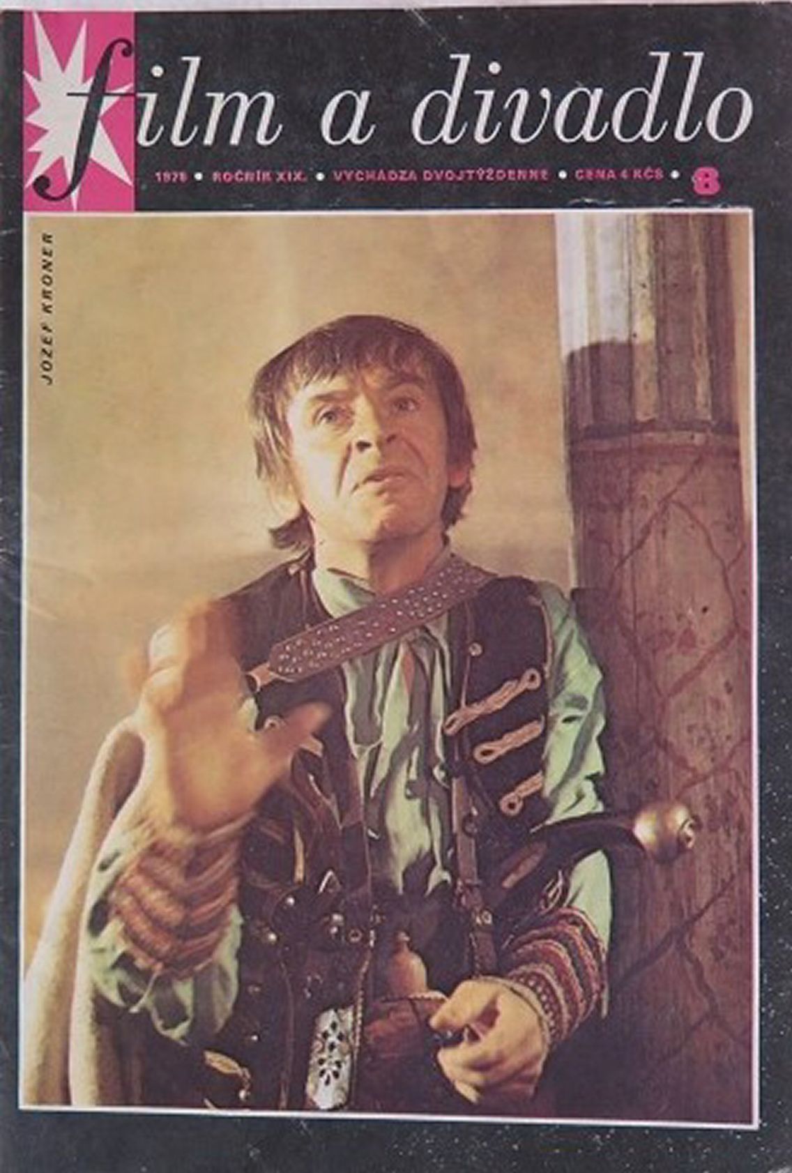 FILM A DIVADLO magazine side cover Issue 8   1975