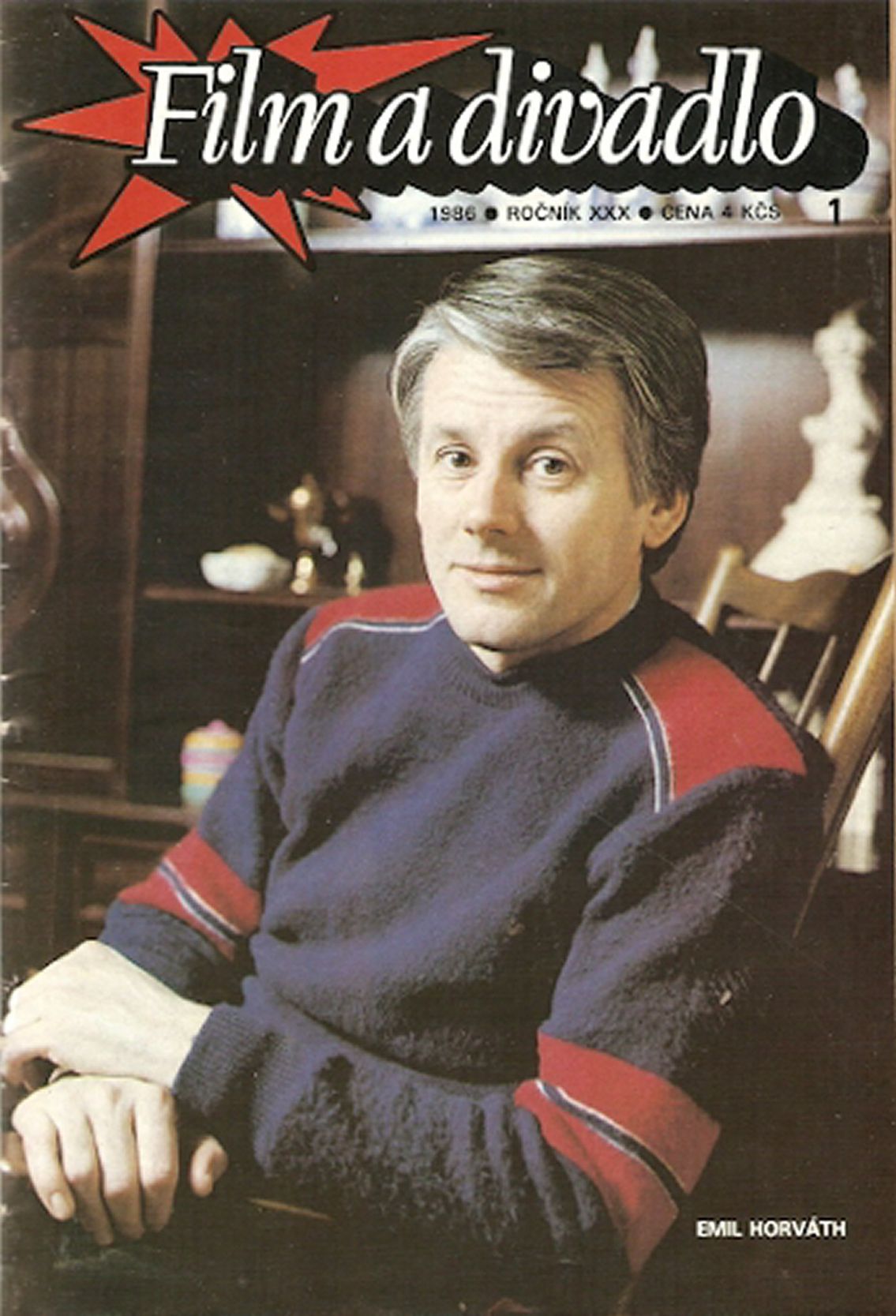 FILM A DIVADLO magazine side cover Issue 1   1986