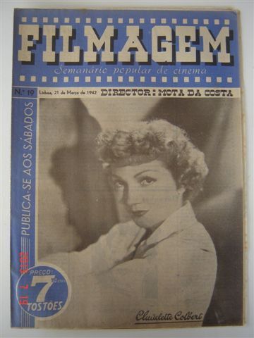 FILMAGEM magazine side cover Issue 19 21 March 1942