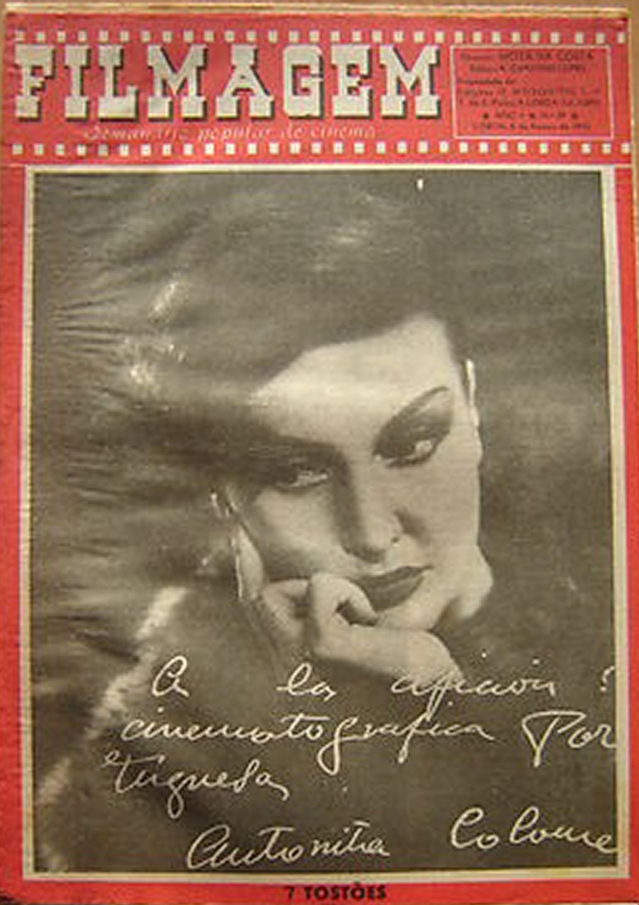 FILMAGEM magazine side cover Issue 39 8 August 1942