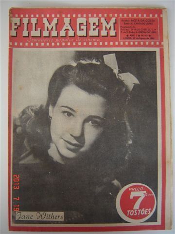 FILMAGEM magazine side cover Issue 42 29 August 1942