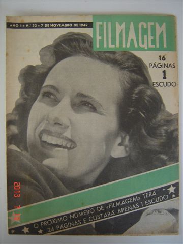 FILMAGEM magazine side cover Issue 52 7 November 1942