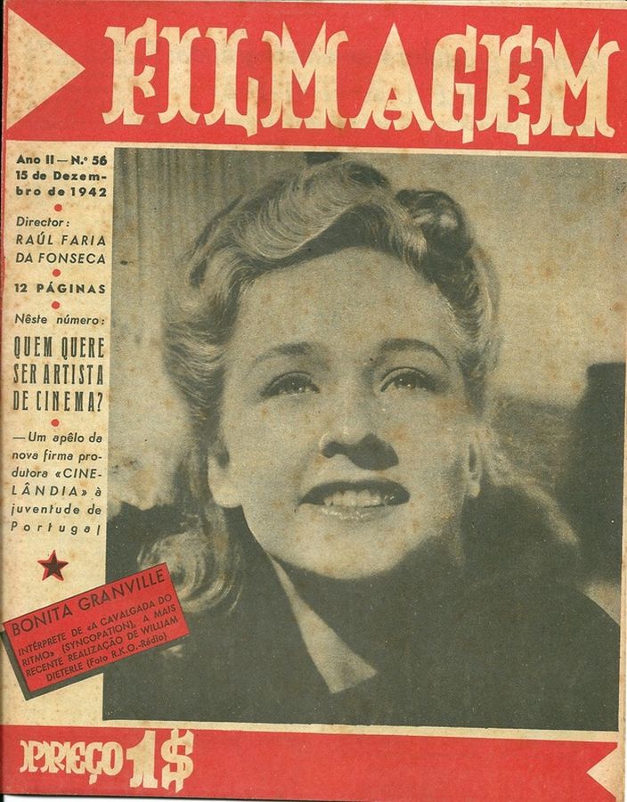 FILMAGEM magazine side cover Issue 56 15 December 1942