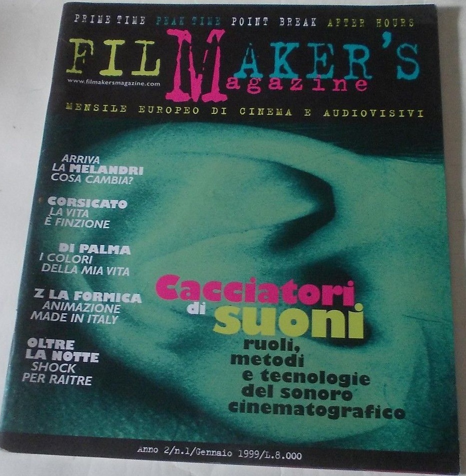 FILMAKERS MAGAZINE magazine side cover Issue 1 January 1999