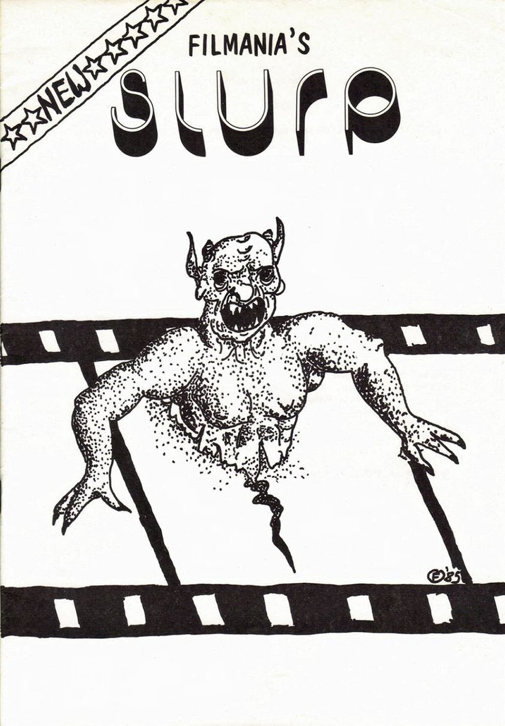 FILMANIAS SLURP magazine side cover Issue 1   1984