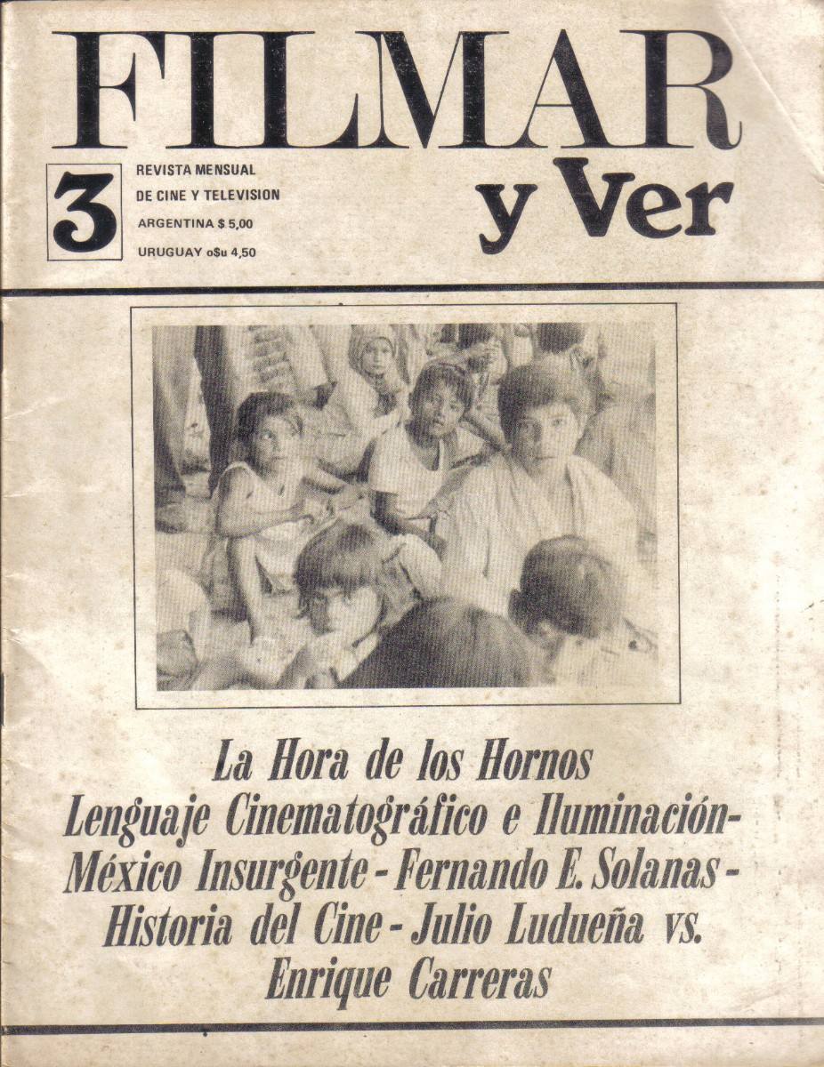 FILMAR Y VER magazine side cover Issue 3 October 1973