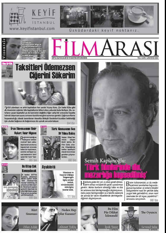 FILMARASI magazine side cover Issue 1 August 2010