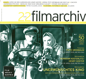 FILMARCHIV magazine side cover Issue 22  2005
