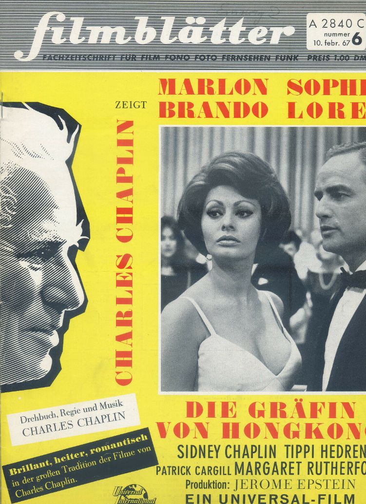 FILMBLATTER magazine side cover Issue 6 10 February 1967