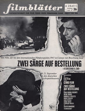 FILMBLATTER magazine side cover Issue 36  1967