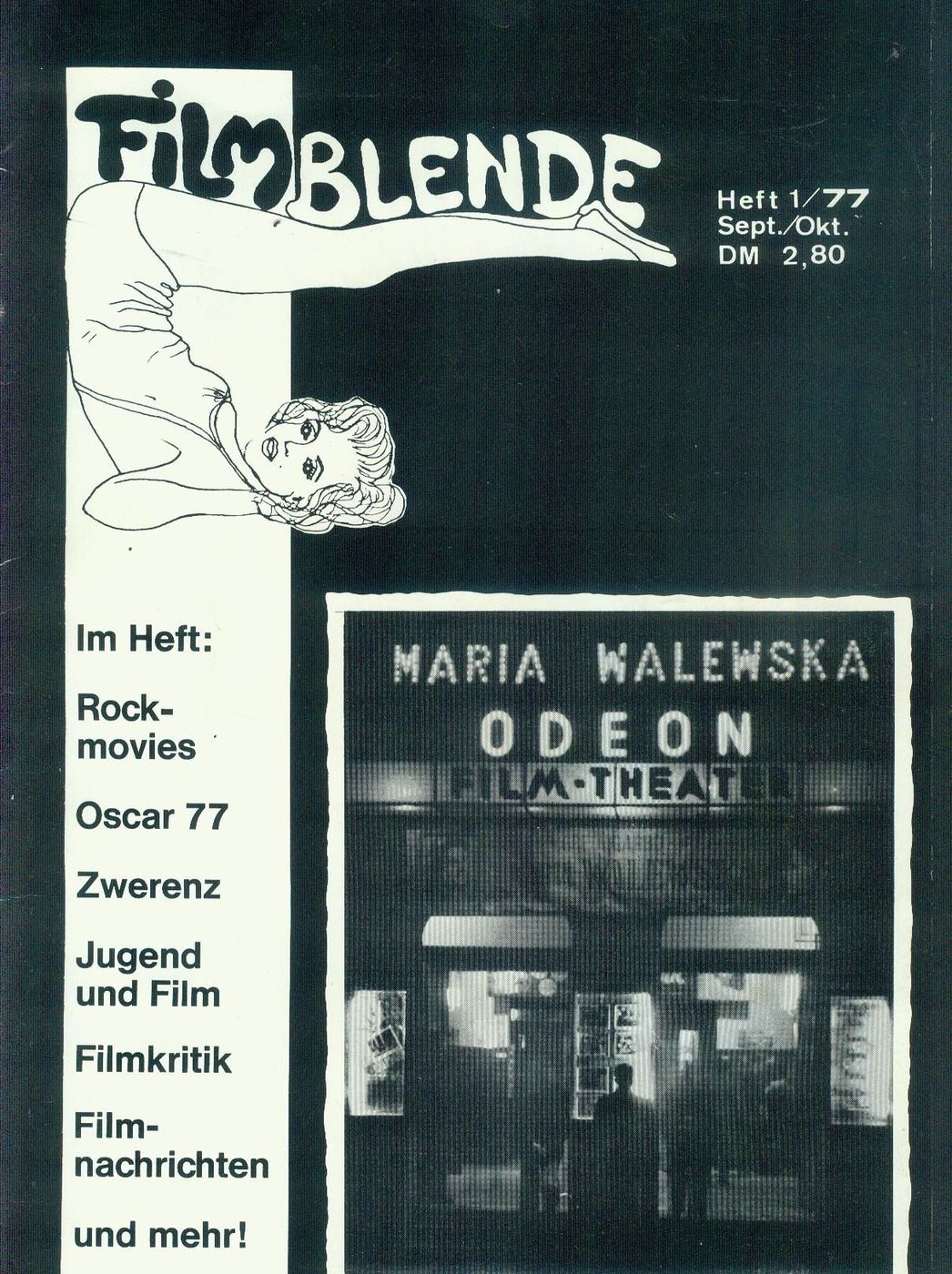 FILMBLENDE magazine side cover Issue 1  September/October 1977