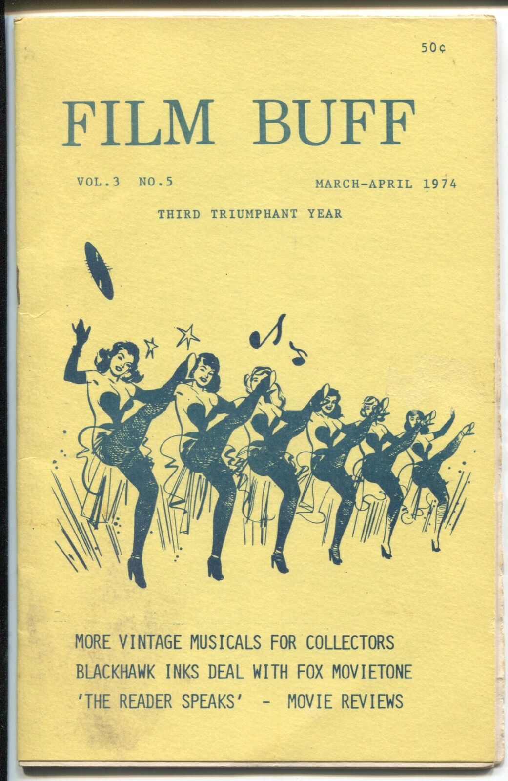 FILM BUFF magazine side cover  Vol 3 No  5  March/April 1974