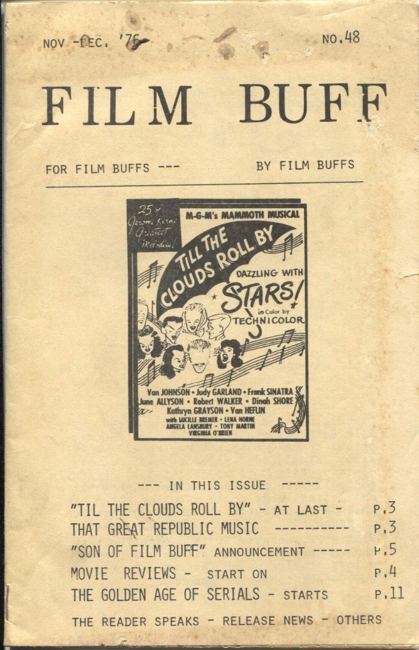 FILM BUFF magazine side cover Issue 48  November/December 1976
