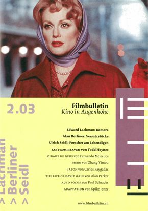 FILMBULLETIN magazine side cover Issue 243 February 2003