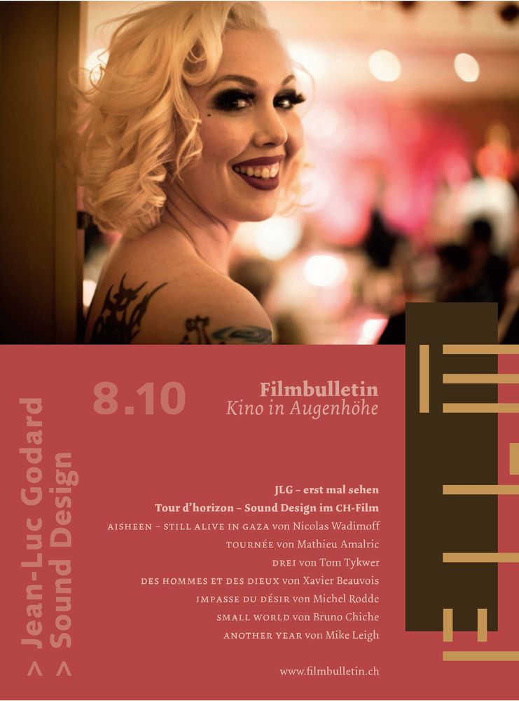 FILMBULLETIN magazine side cover August 2010