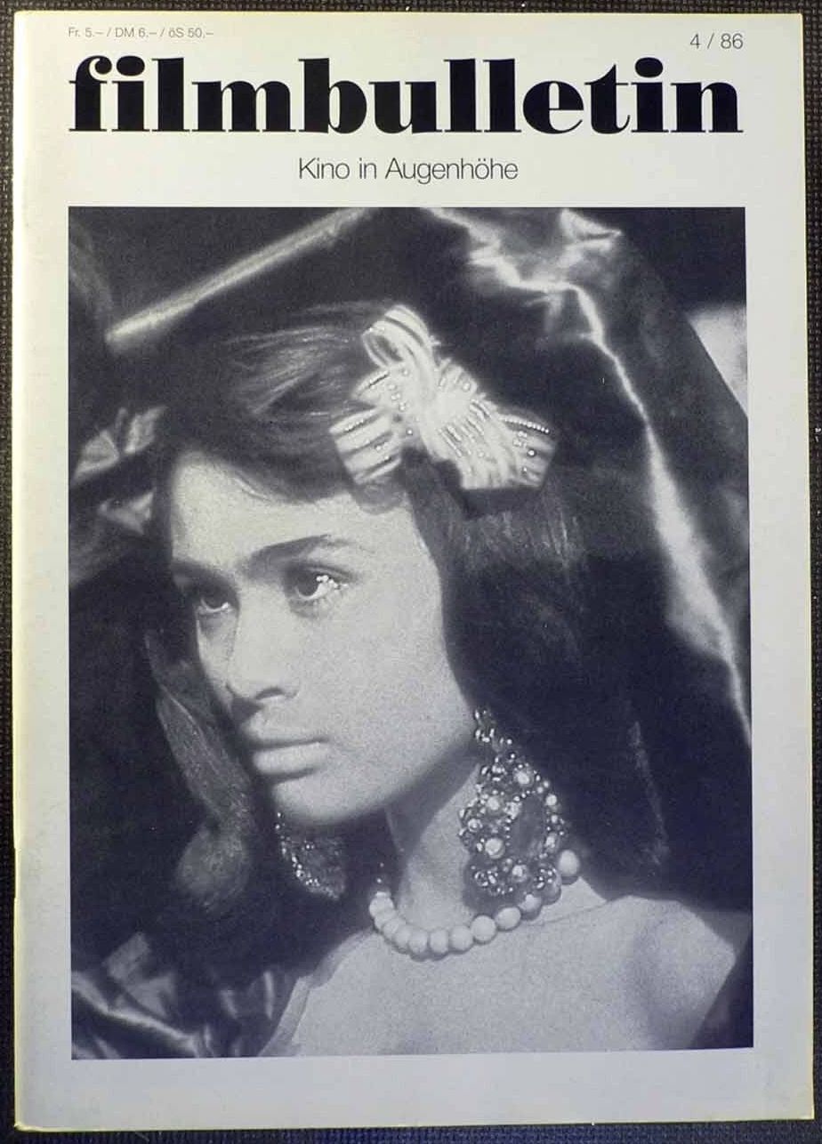 FILMBULLETIN magazine side cover Issue 4   1986