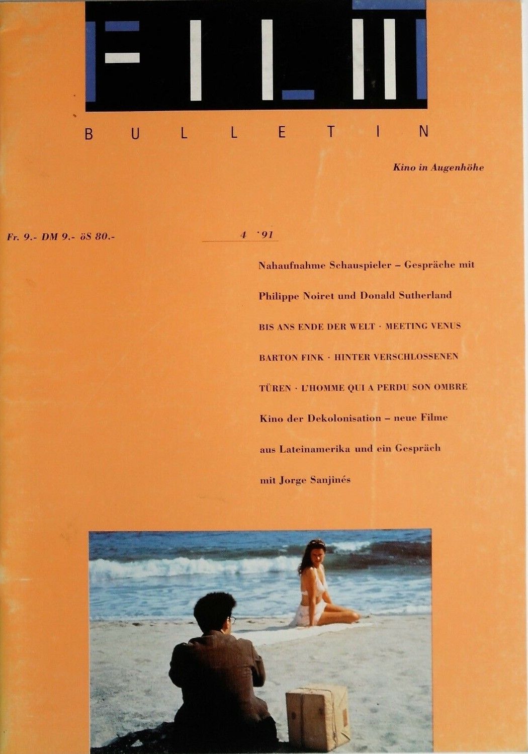 FILMBULLETIN magazine side cover Issue 178  April 1991