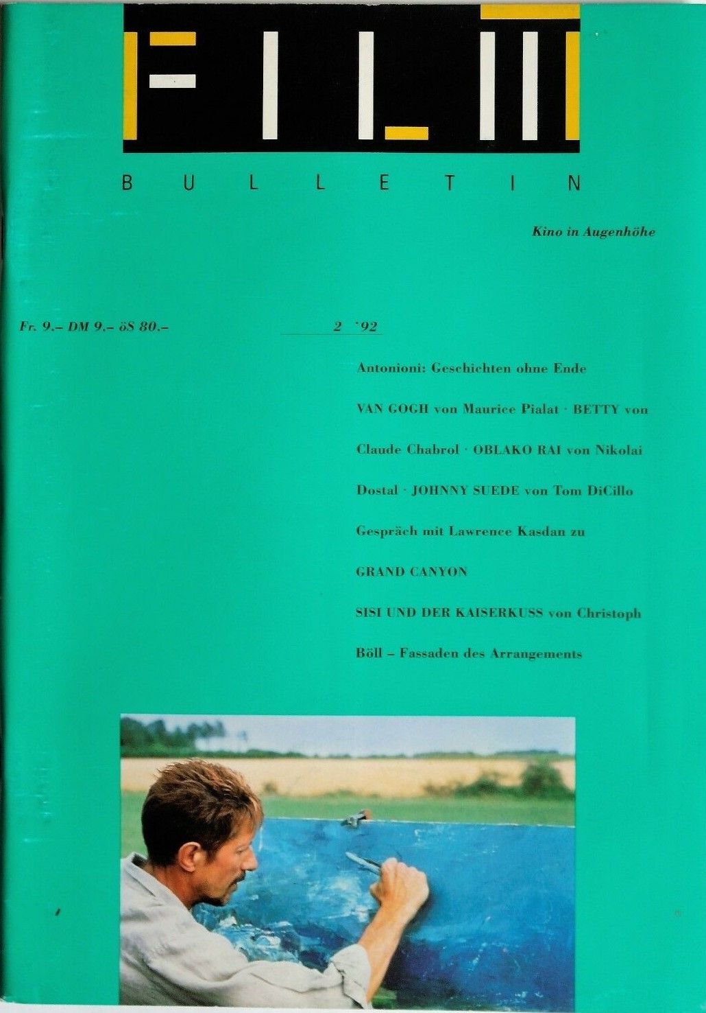 FILMBULLETIN magazine side cover Issue 181  February 1992