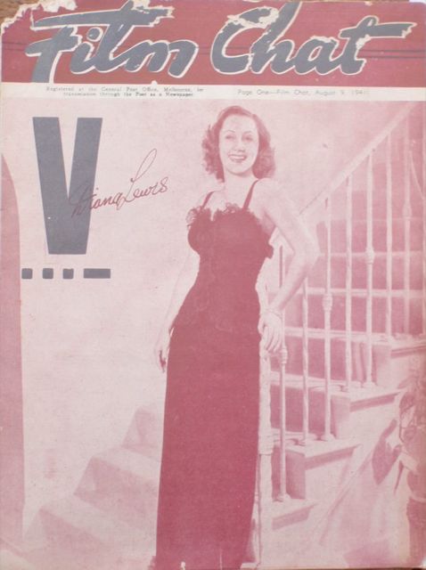 FILM CHAT magazine side cover 9 August 1941