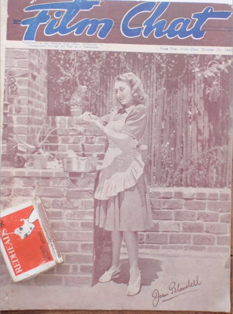 FILM CHAT magazine side cover 23 October 1942
