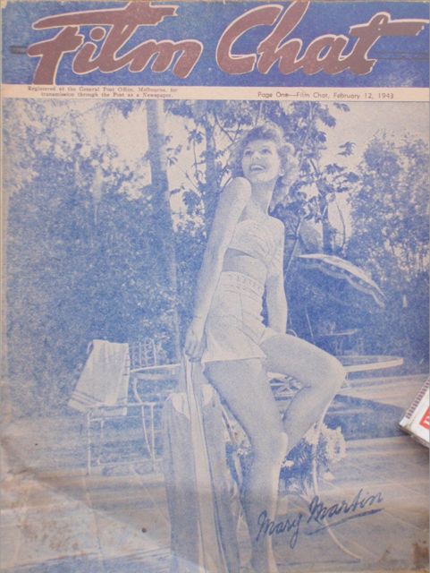 FILM CHAT magazine side cover 12 February 1943