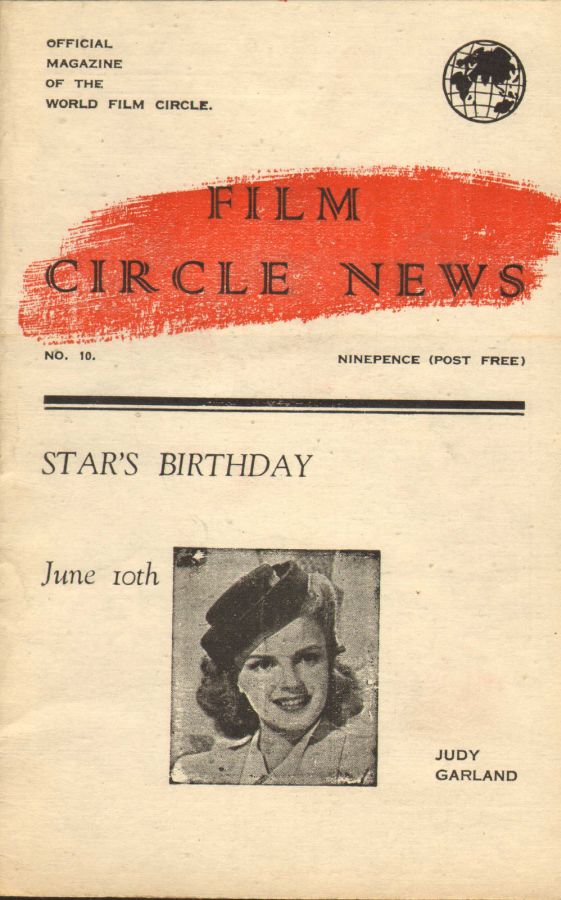 FILM CIRCLE NEWS magazine side cover Issue 10  1949