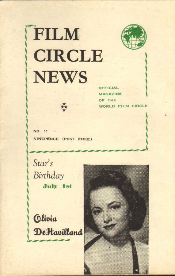 FILM CIRCLE NEWS magazine side cover Issue 11  1949