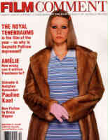 FILM COMMENT magazine side cover Issue 207 November/December 2001