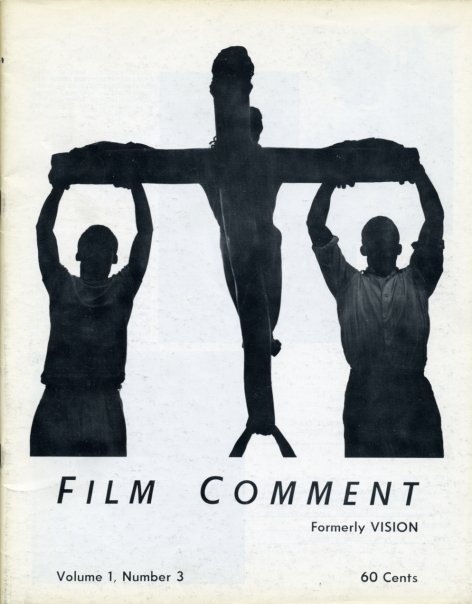 FILM COMMENT magazine side cover Issue 3  Vol 1 # 3 September-December 1962
