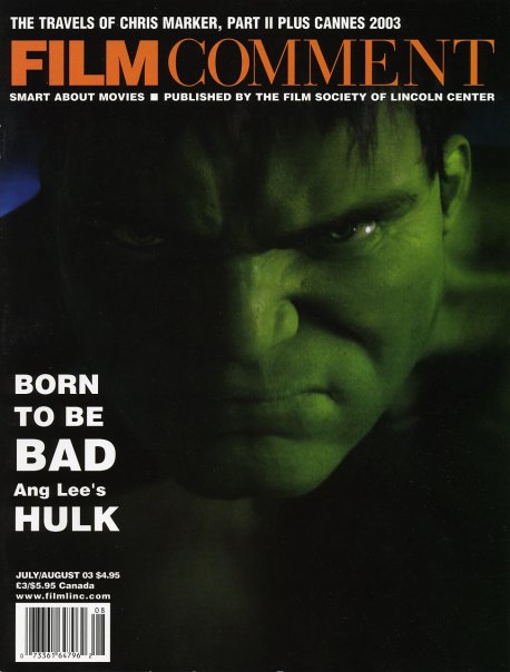 FILM COMMENT magazine side cover Issue 217 July/August 2003