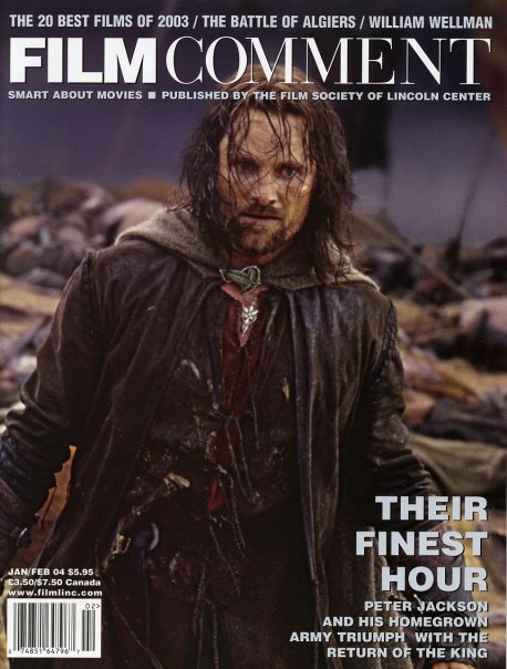 FILM COMMENT magazine side cover Issue 220 January/February 2004