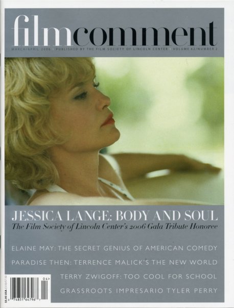 FILM COMMENT magazine side cover Issue 233 March/April 2006
