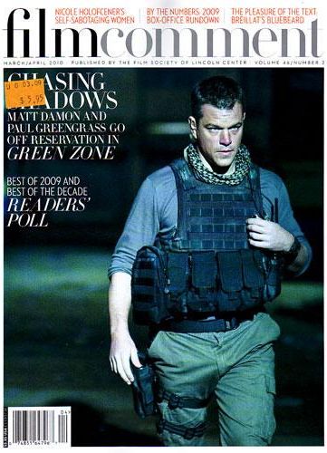FILM COMMENT magazine side cover Issue 257 March/April 2010