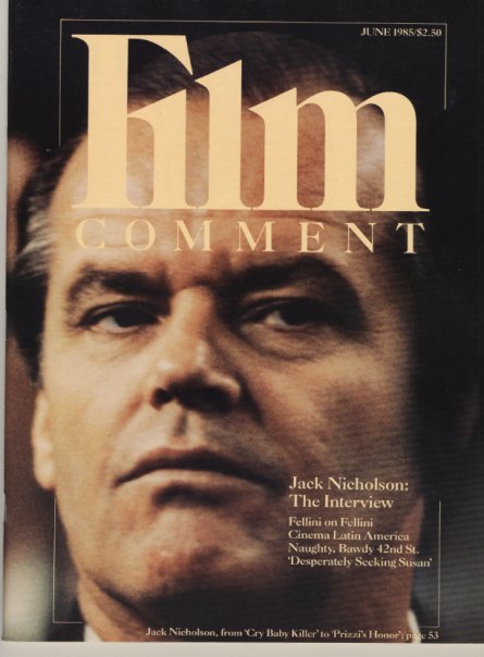FILM COMMENT magazine side cover Issue 108 May/June 1985